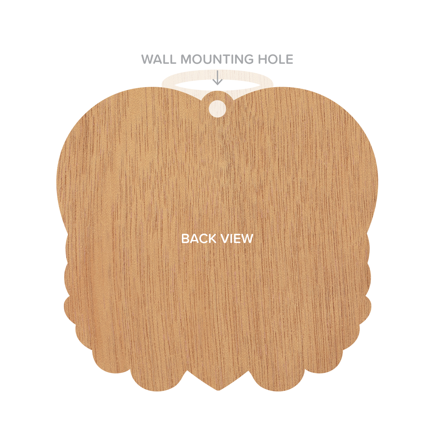 Wooden Angel Heart & Hooves Photo Frame – Wall Hanging – Personalisable (OAK)
