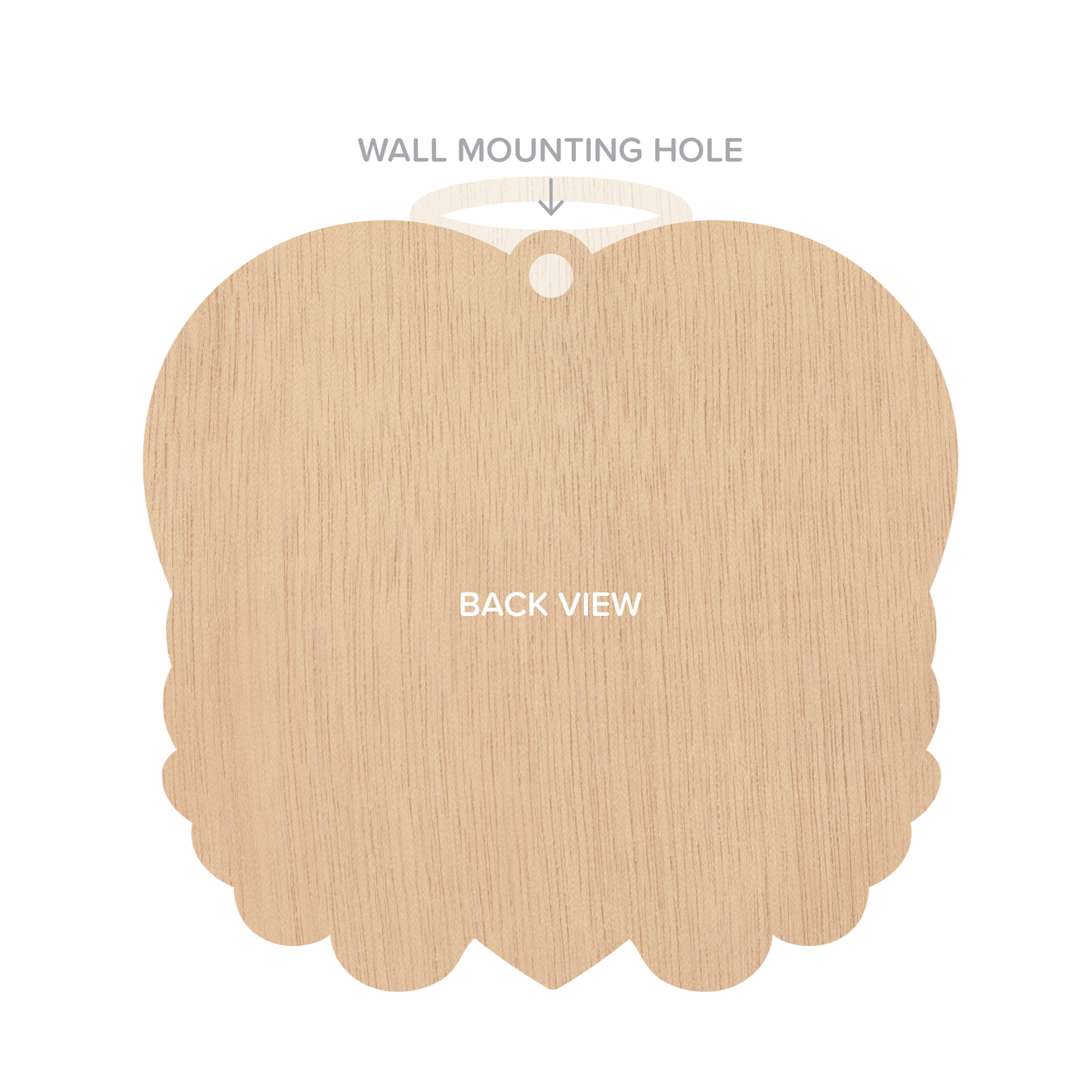 Wooden Angel Heart & Hooves Photo Frame – Wall Hanging – Personalisable (NATURAL)