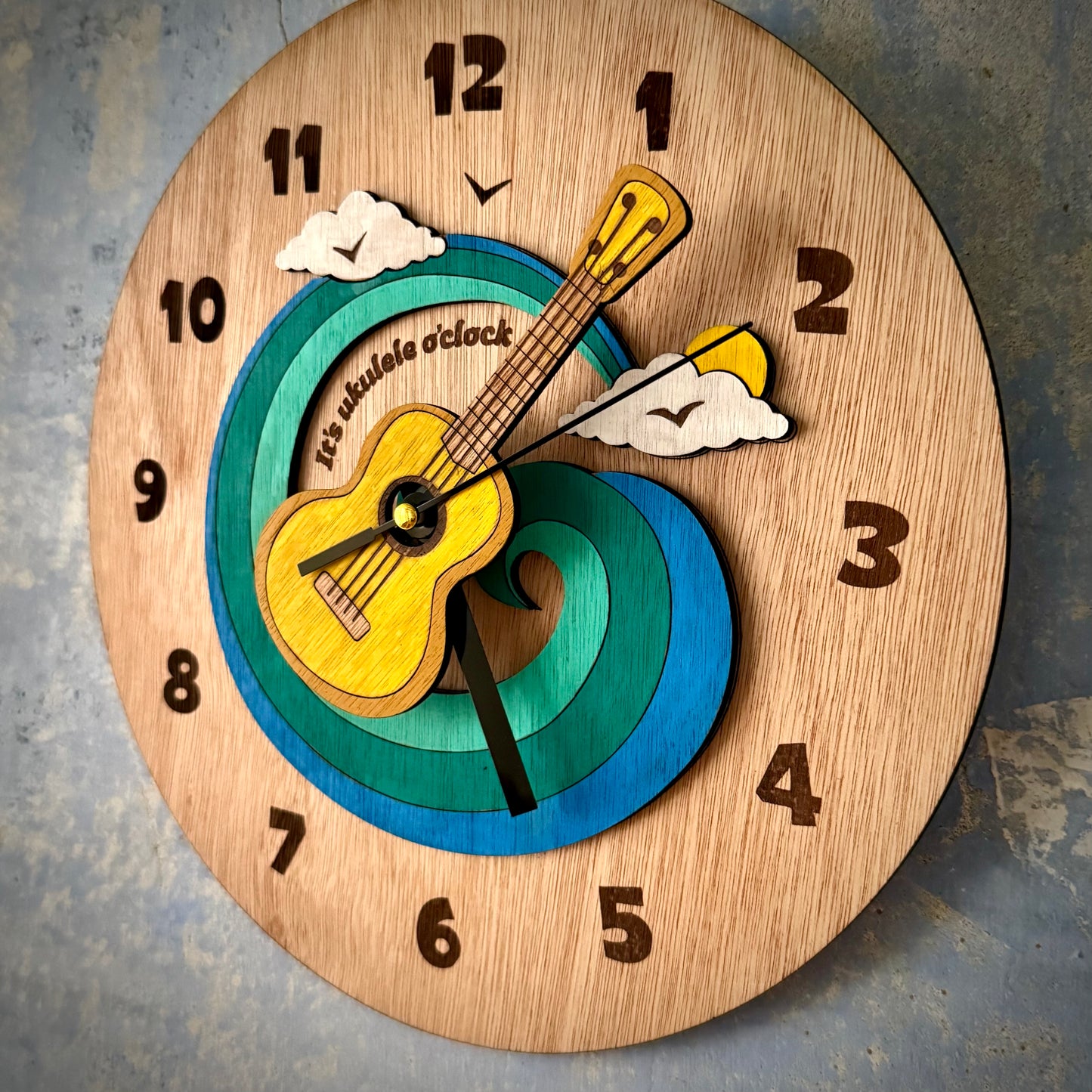 ‘It’s Ukulele O’clock’ Wall Clock
