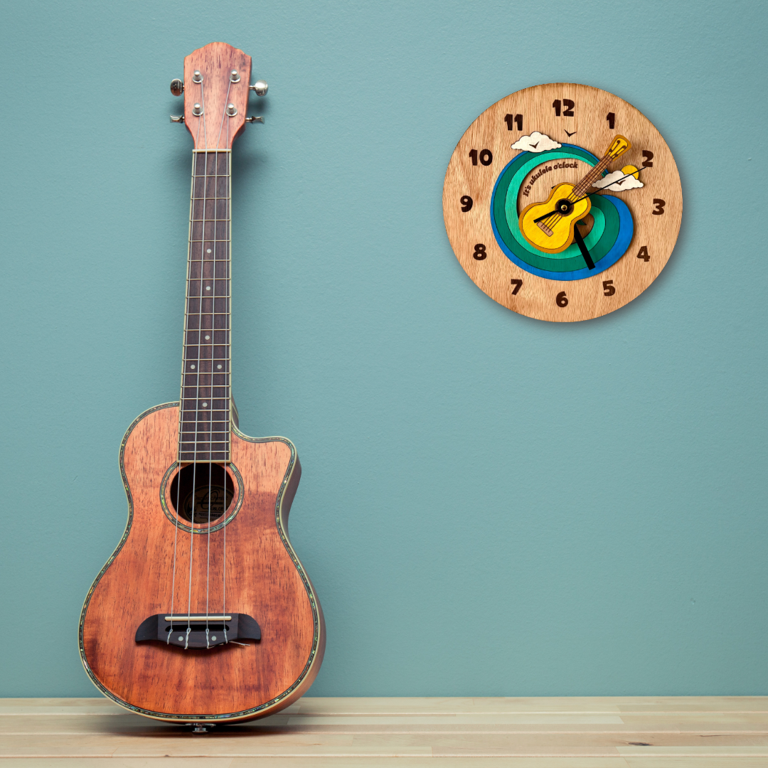 ‘It’s Ukulele O’clock’ Wall Clock