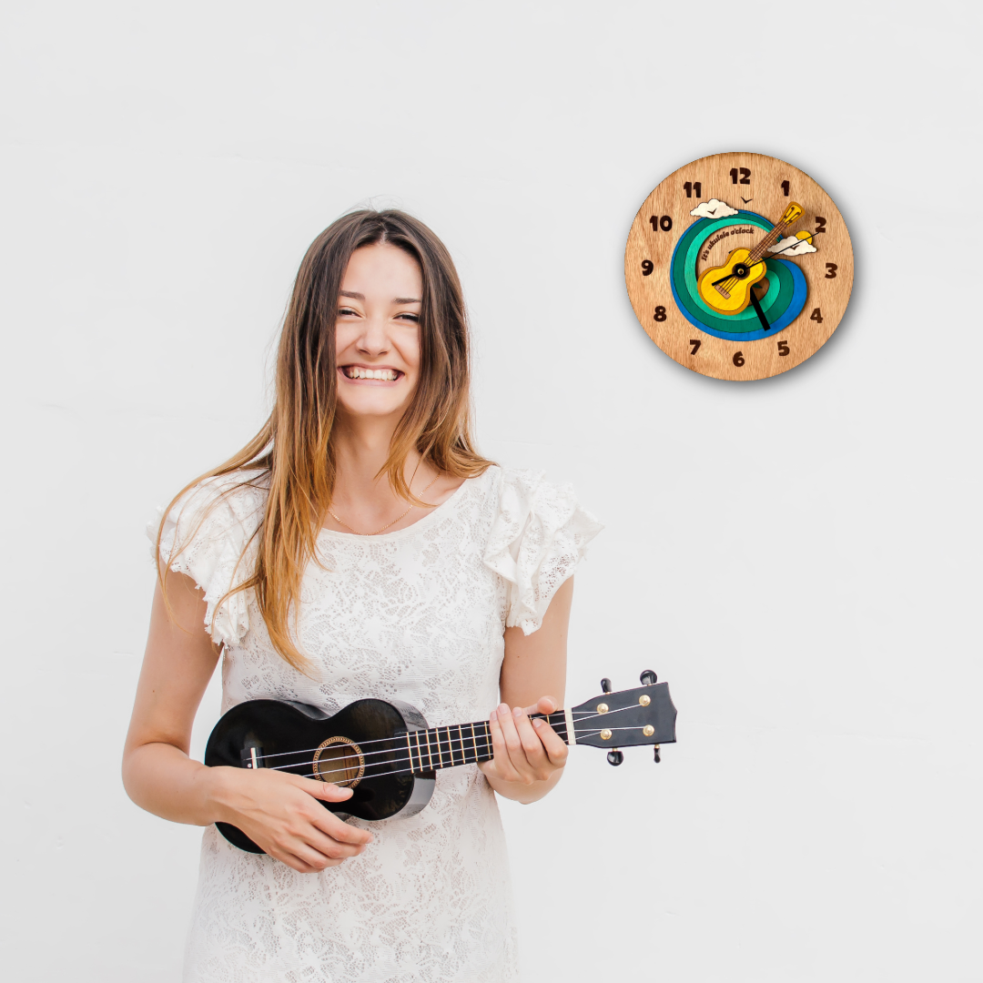 ‘It’s Ukulele O’clock’ Wall Clock