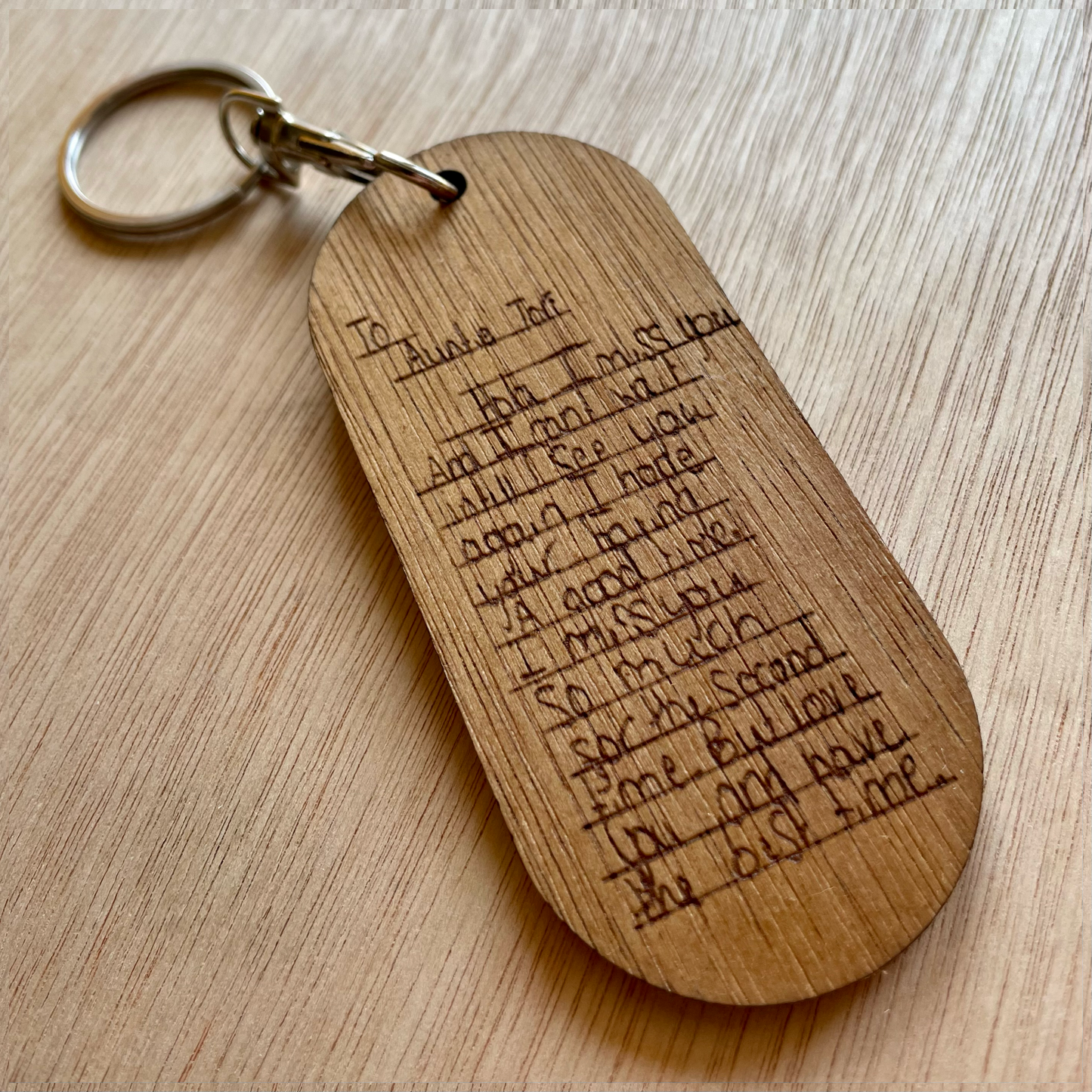 'I Love You' Keyfob ADD YOUR CHILD'S ARTWORK