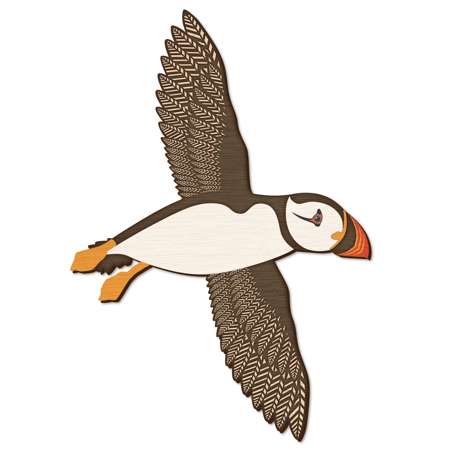 Flying Puffin Circus Wall Plaques Set of 3 (COLOUR)