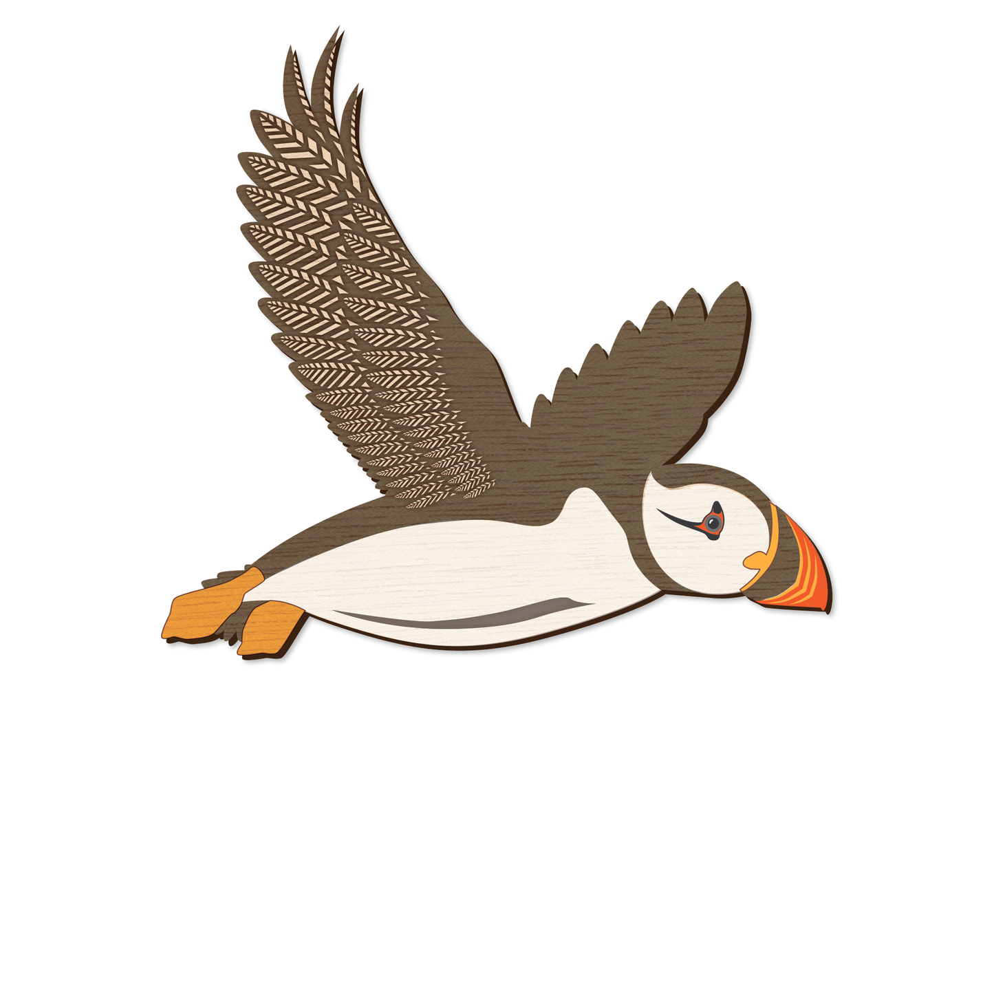 Flying Puffin Circus Wall Plaques Set of 3 (COLOUR)